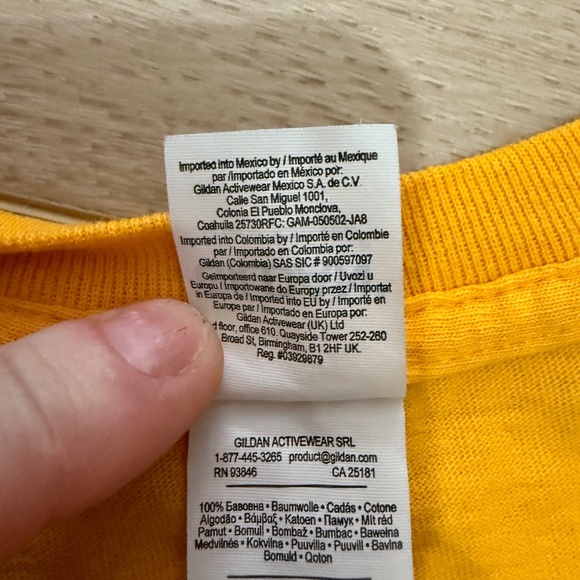 Gildan Slave Haven Graphic Tee Yellow Regular Fit - Picture 5 of 7